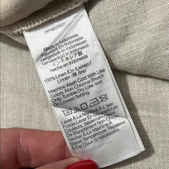 Madewell Linen Dress V-Neck - Picture 9 of 11